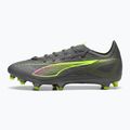 Кросівки футбольні чоловічі PUMA Ultra 5 Match FG/AG matte aged silver/yellow alert/puma aged silver
