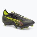 Кросівки футбольні чоловічі PUMA Ultra 5 Match FG/AG matte aged silver/yellow alert/puma aged silver