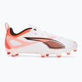 Кросівки футбольні дитячі PUMA Ultra 5 Play FG/AG Jr puma white/puma black/glowing red 2