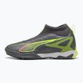 Дитячі футбольні бутси PUMA Ultra 5 Match+ LL TT+ Mid Jr матові зістарені сріблясті/жовті алерт/пума зістарені сріблясті