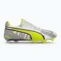 Кросівки футбольні чоловічі PUMA King Ultimate Forever FG/AG feather gray/electric lime/puma white/flat light gray 2