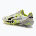 Кросівки футбольні чоловічі PUMA King Ultimate Forever FG/AG feather gray/electric lime/puma white/flat light gray 3