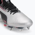 Кросівки футбольні чоловічі PUMA King Ultimate MxSG puma silver/puma black/sun struck/puma white 7