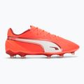 Кросівки футбольні чоловічі PUMA King Match FG/AG glowing red/puma white/red fire 2