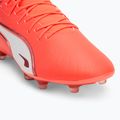 Кросівки футбольні чоловічі PUMA King Match FG/AG glowing red/puma white/red fire 7