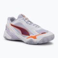 Кросівки гандбольні жіночі PUMA Solarstrike 4 puma white/heat fire/lilac crush berry