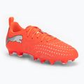 Кросівки футбольні дитячі PUMA Future 9 Play FG/AG Jr glowing red/puma white/puma black/puma silver