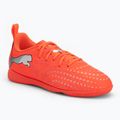 Кросівки футбольні дитячі PUMA Future 9 Play IT Jr glowing red/puma white/puma black/puma silver