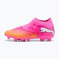 Кросівки футбольні дитячі PUMA Future 9 Pro FG/AG Jr poison pink/puma wht/sun stream/bright aqua/puma blk