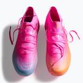 Кросівки футбольні дитячі PUMA Future 9 Pro FG/AG Jr poison pink/puma wht/sun stream/bright aqua/puma blk 6