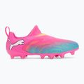 Кросівки футбольні дитячі PUMA Future 9 Match LL FG/AG Jr poison pink/puma wht/sun stream/bright aqua/puma blk 2