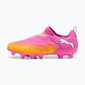 Кросівки футбольні дитячі PUMA Future 9 Match LL FG/AG Jr poison pink/puma wht/sun stream/bright aqua/puma blk