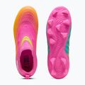 Кросівки футбольні дитячі PUMA Future 9 Match LL FG/AG Jr poison pink/puma wht/sun stream/bright aqua/puma blk 6