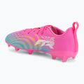 Кросівки футбольні дитячі PUMA Future 9 Play FG/AG Jr poison pink/puma wht/sun stream/bright aqua/puma blk 3