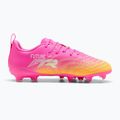 Кросівки футбольні дитячі PUMA Future 9 Play FG/AG Jr poison pink/puma wht/sun stream/bright aqua/puma blk 2
