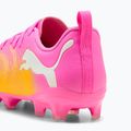 Кросівки футбольні дитячі PUMA Future 9 Play FG/AG Jr poison pink/puma wht/sun stream/bright aqua/puma blk 4