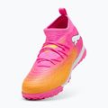 Кросівки футбольні дитячі PUMA Future 9 Match TT + Mid Jr poison pink/puma wht/sun stream/bright aqua/puma blk