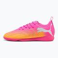 Кросівки футбольні дитячі PUMA Future 9 Play IT Jr poison pink/puma wht/sun stream/bright aqua/puma blk