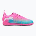 Кросівки футбольні дитячі PUMA Future 9 Play TT poison pink/puma wht/sun stream/bright aqua/puma blk 3
