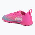 Кросівки футбольні дитячі PUMA Future 9 Play TT poison pink/puma wht/sun stream/bright aqua/puma blk 3