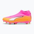 Кросівки футбольні дитячі PUMA Ultra 6 Match+ LL FG/AG Jr poison pink/puma wht/sun stream/bright aqua/puma blk