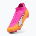 Кросівки футбольні дитячі PUMA Ultra 6 Match+ LL FG/AG Jr poison pink/puma wht/sun stream/bright aqua/puma blk 3