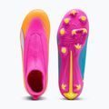 Кросівки футбольні дитячі PUMA Ultra 6 Match+ LL FG/AG Jr poison pink/puma wht/sun stream/bright aqua/puma blk 4