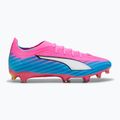 Кросівки футбольні PUMA Ultra 6 Pro FG/AG poison pink/puma wht/sunstream/bright aqua/puma blk 3