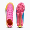 Кросівки футбольні дитячі PUMA Ultra 6 Pro Jr FG/AG poison pink/puma wht/sunstream/bright aqua/puma blk 3