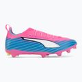 Кросівки футбольні дитячі PUMA Ultra 6 Pro Jr FG/AG poison pink/puma wht/sunstream/bright aqua/puma blk 2
