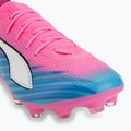 Кросівки футбольні дитячі PUMA Ultra 6 Pro Jr FG/AG poison pink/puma wht/sunstream/bright aqua/puma blk 7