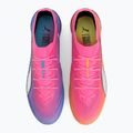 Кросівки футбольні PUMA Ultra 6 Ultimate FG poison pink/puma wht/sun stream/bright aqua/puma blk 5