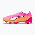 Кросівки футбольні PUMA Ultra 6 Ultimate FG poison pink/puma wht/sun stream/bright aqua/puma blk