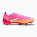 Кросівки футбольні PUMA Ultra 6 Ultimate FG poison pink/puma wht/sun stream/bright aqua/puma blk 2