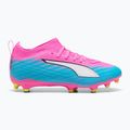 Кросівки футбольні дитячі PUMA Ultra 6 Match FG/AG Jr poison pink/puma wht/sun stream/bright aqua/puma blk 3