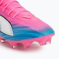 Кросівки футбольні PUMA Ultra 6 Match + FG/AG poison pink/puma wht/sun stream/bright aqua/puma blk 7