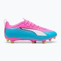Кросівки футбольні дитячі PUMA Ultra 6 Play FG/AG Jr poison pink/puma wht/sun stream/bright aqua/puma blk 3