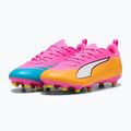 Кросівки футбольні дитячі PUMA Ultra 6 Play FG/AG Jr poison pink/puma wht/sun stream/bright aqua/puma blk 4