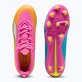 Кросівки футбольні дитячі PUMA Ultra 6 Play FG/AG Jr poison pink/puma wht/sun stream/bright aqua/puma blk 6