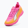 Кросівки футбольні дитячі PUMA Ultra 6 Play TT Jr poison pink/puma wht/sun stream/bright aqua/puma blk 3