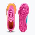Кросівки футбольні дитячі PUMA Ultra 6 Play TT Jr poison pink/puma wht/sun stream/bright aqua/puma blk 4