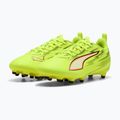 Кросівки футбольні дитячі PUMA Ultra 6 Play FG/AG Jr yellow alert/puma black/glowing red/lime squeeze 9