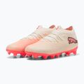 Футбольне взуття дитяче PUMA Future 9 Pro FG/AG Jr sugared almond/puma white/ultra red/puma black 3