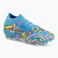 Кросівки для футболу PUMA Future 9 Ultimate Advanced Level FG puma white/blue glimmer/pink glimmer/yellow alert