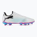 PUMA Future 7 Play FG/AG футбольні бутси пума білі / пума чорні / отруйно-рожеві 2