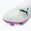 PUMA Future 7 Play FG/AG футбольні бутси пума білі / пума чорні / отруйно-рожеві 7