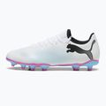 PUMA Future 7 Play FG/AG футбольні бутси пума білі / пума чорні / отруйно-рожеві 8