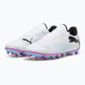 PUMA Future 7 Play FG/AG футбольні бутси пума білі / пума чорні / отруйно-рожеві 10