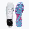 PUMA Future 7 Play FG/AG футбольні бутси пума білі / пума чорні / отруйно-рожеві 11
