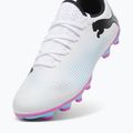 PUMA Future 7 Play FG/AG футбольні бутси пума білі / пума чорні / отруйно-рожеві 12